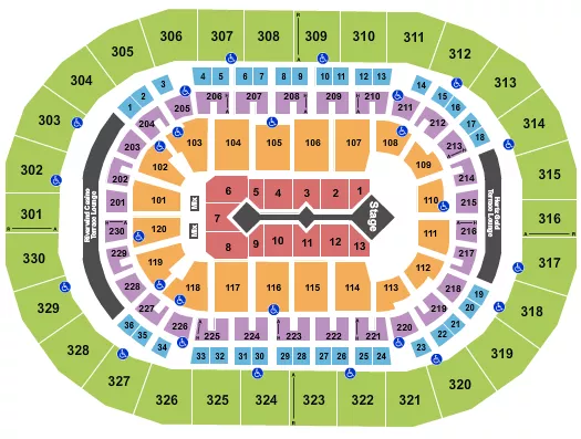 seating chart for Paycom Center - For King And Country - eventticketscenter.com