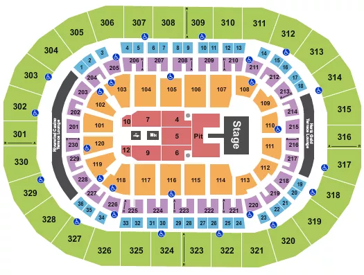 seating chart for Paycom Center - Hudson Westbrook - eventticketscenter.com