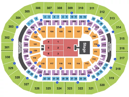 seating chart for Paycom Center - Jason Aldean 2 - eventticketscenter.com