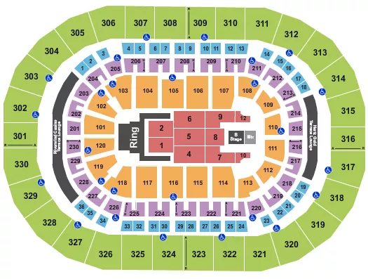 seating chart for Paycom Center - Jelly Roll - eventticketscenter.com