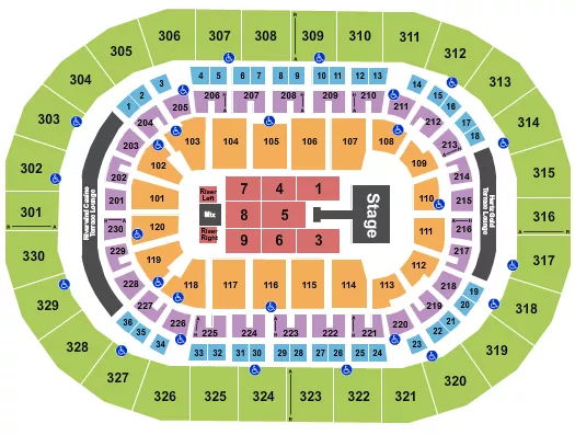 seating chart for Paycom Center - Jonas Brothers - eventticketscenter.com