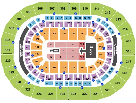 seating chart for Paycom Center - Lainey Wilson - eventticketscenter.com
