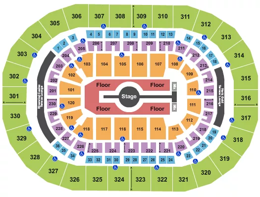 seating chart for Paycom Center - Rod Wave - eventticketscenter.com