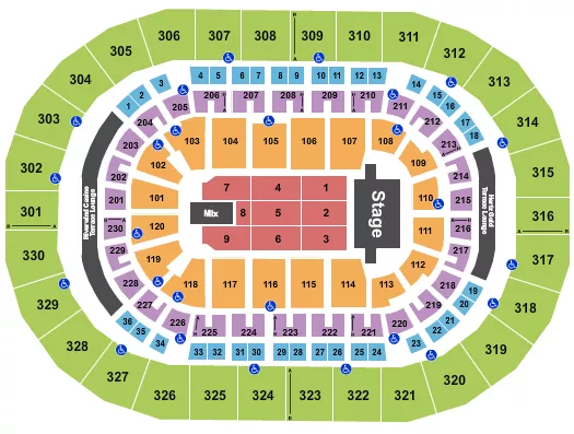 seating chart for Paycom Center - TSO - eventticketscenter.com