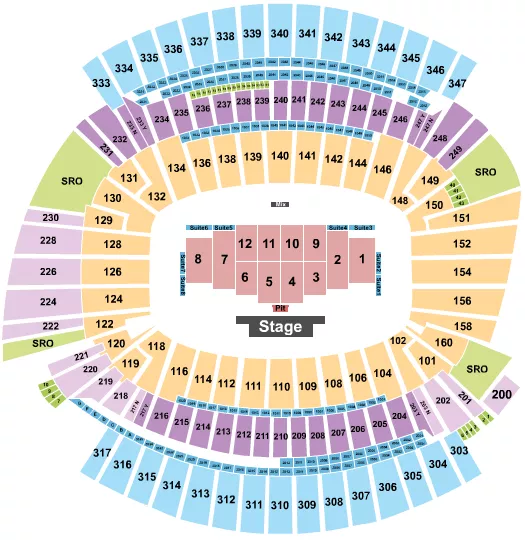 seating chart for Paycor Stadium - Festival - eventticketscenter.com