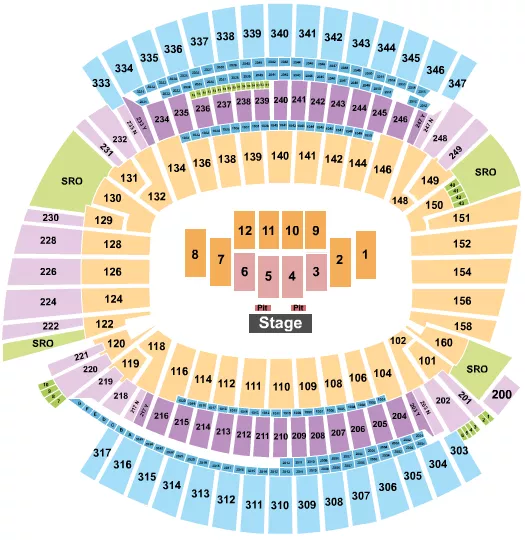 seating chart for Paycor Stadium - Music Festival 2 - eventticketscenter.com