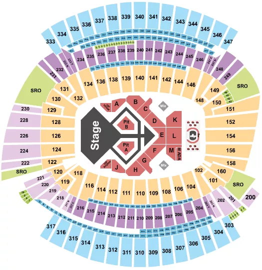 seating chart for Paycor Stadium - Usher - eventticketscenter.com