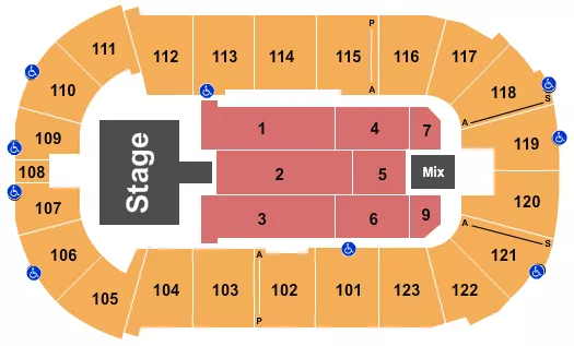 seating chart for Payne Arena - Christian Nodal - eventticketscenter.com