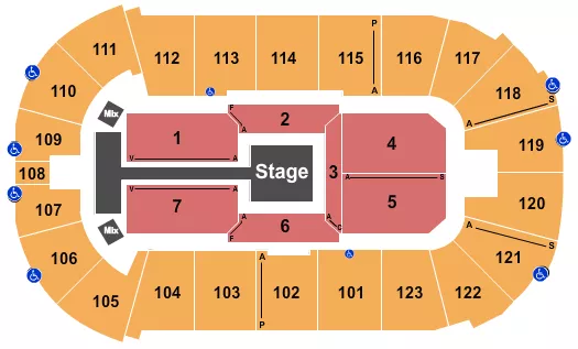 seating chart for Payne Arena - Christian Nodal - eventticketscenter.com