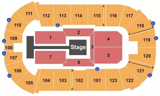 seating chart for Payne Arena - Duelo - eventticketscenter.com