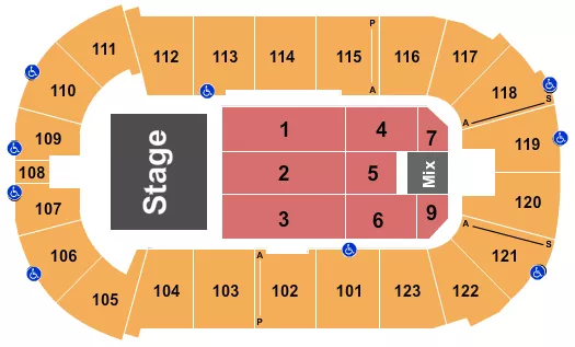 seating chart for Payne Arena - Endstage 4 - eventticketscenter.com