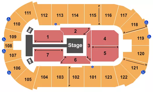 seating chart for Payne Arena - Endstage w/Catwalk - eventticketscenter.com