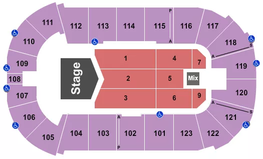 seating chart for Payne Arena - Gloria Trevi - eventticketscenter.com