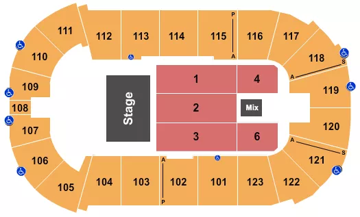 seating chart for Payne Arena - Half House 2 - eventticketscenter.com
