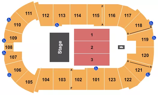 seating chart for Payne Arena - Half House Reserved - eventticketscenter.com