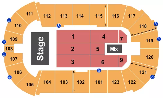 seating chart for Payne Arena - Los Temerarios - eventticketscenter.com