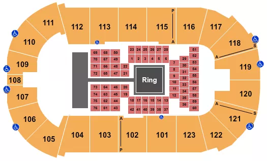 seating chart for Payne Arena - MMA 2 - eventticketscenter.com