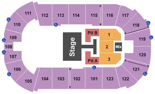 seating chart for Payne Arena - Marca Registrada - eventticketscenter.com