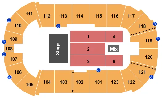 seating chart for Payne Arena - OV7 - eventticketscenter.com