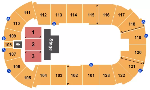 seating chart for Payne Arena - Quarter House 3 - eventticketscenter.com
