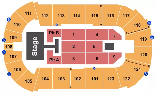 seating chart for Payne Arena - Street Mob Tour - eventticketscenter.com