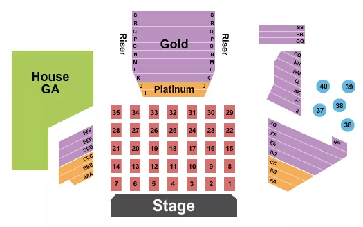 seating chart for Payomet Performing Arts Center - Endstage Plat. RSV&Table - eventticketscenter.com