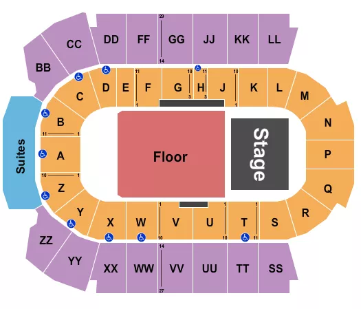 seating chart for Peavey Mart Centrium - Russell Peters - eventticketscenter.com