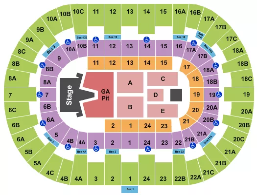 seating chart for Pechanga Arena - San Diego - AJR - eventticketscenter.com