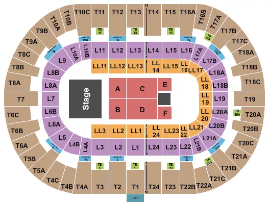 seating chart for Pechanga Arena - San Diego - Andrea Bocelli - eventticketscenter.com