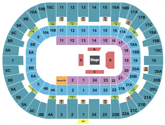 seating chart for Pechanga Arena - San Diego - Boxing A-D - eventticketscenter.com