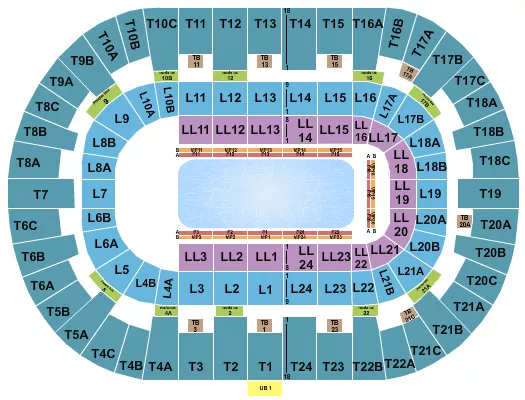 seating chart for Pechanga Arena - San Diego - Disney On Ice 1 - eventticketscenter.com