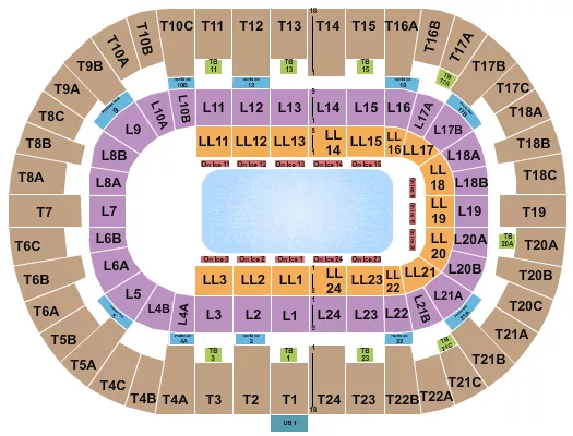 seating chart for Pechanga Arena - San Diego - Disney On Ice 1 - eventticketscenter.com