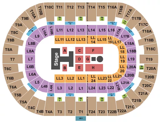 seating chart for Pechanga Arena - San Diego - Disney - eventticketscenter.com