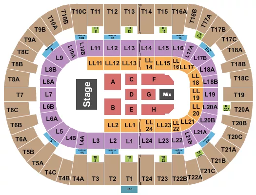 seating chart for Pechanga Arena - San Diego - Endstage 1.1 - eventticketscenter.com