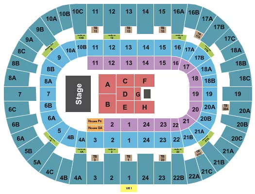 seating chart for Pechanga Arena - San Diego - Endstage 2 - eventticketscenter.com