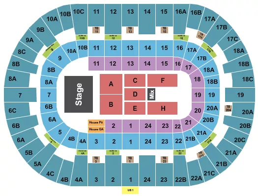 seating chart for Pechanga Arena - San Diego - Endstage 4 - eventticketscenter.com