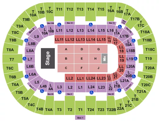 seating chart for Pechanga Arena - San Diego - Endstage 6 - eventticketscenter.com