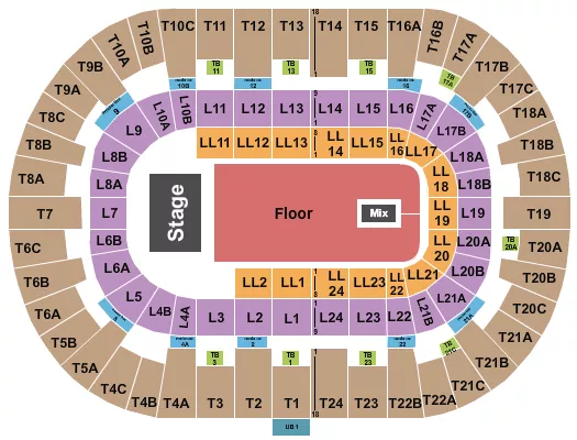 seating chart for Pechanga Arena - San Diego - Endstage GA Floor 2 - eventticketscenter.com