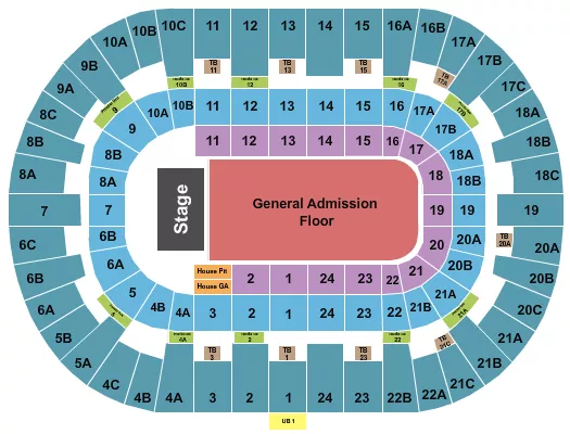 seating chart for Pechanga Arena - San Diego - Endstage GA Floor 5 - eventticketscenter.com