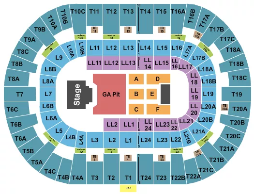 seating chart for Pechanga Arena - San Diego - Endstage GA Pit - eventticketscenter.com