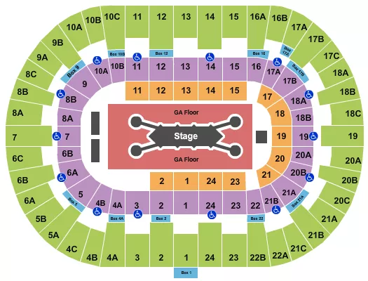 seating chart for Pechanga Arena - San Diego - Feid - eventticketscenter.com