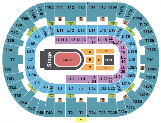 seating chart for Pechanga Arena - San Diego - Kane Brown - eventticketscenter.com