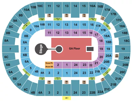 seating chart for Pechanga Arena - San Diego - Kid Cudi - eventticketscenter.com