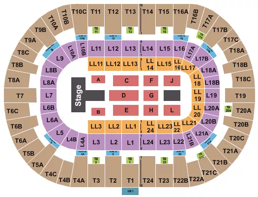 seating chart for Pechanga Arena - San Diego - Maverick City Music - eventticketscenter.com