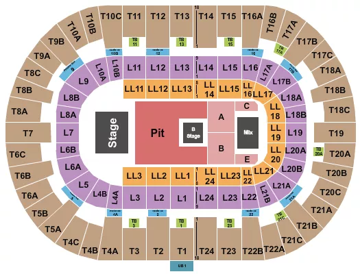 seating chart for Pechanga Arena - San Diego - Nine Inch Nails - eventticketscenter.com