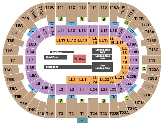 seating chart for Pechanga Arena - San Diego - Nitro Circus - eventticketscenter.com
