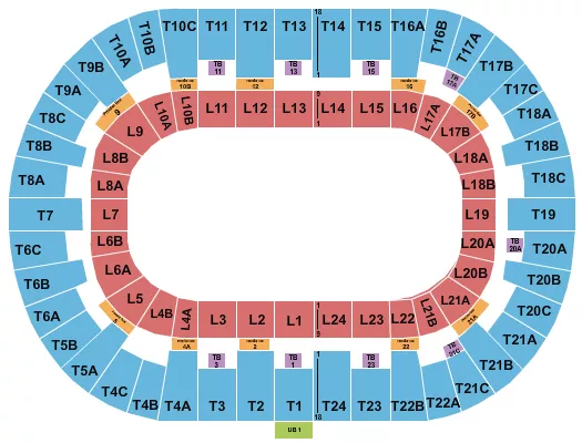 seating chart for Pechanga Arena - San Diego - Performance Area - eventticketscenter.com