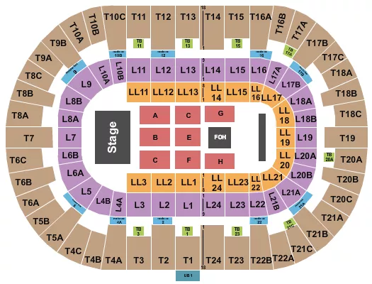 seating chart for Pechanga Arena - San Diego - Ricardo Arjona - eventticketscenter.com