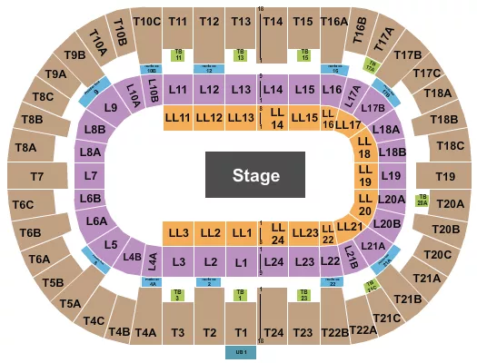 seating chart for Pechanga Arena - San Diego - Ringling Bros. - eventticketscenter.com