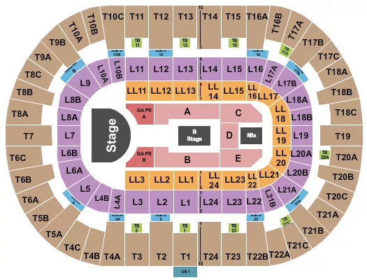 seating chart for Pechanga Arena - San Diego - Rosalia - eventticketscenter.com